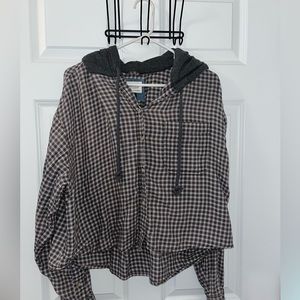 American Eagle Cropped Flannel